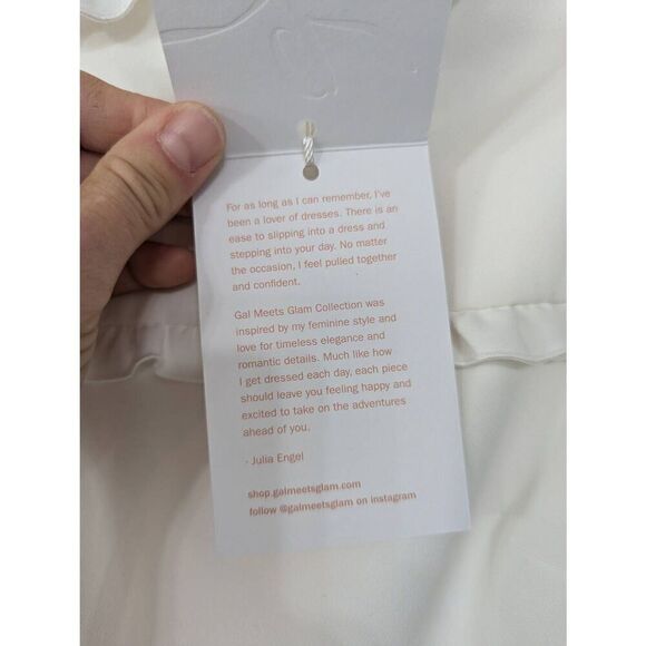 Gal Meets Glam Emma Ruffle dress women's size 12‎ white cottagecore bridal wed - Picture 8 of 10